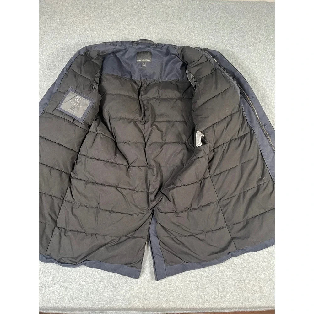 Banana Republic Mens Water Repellent Car Coat Navy Blue S/390488-00 Small